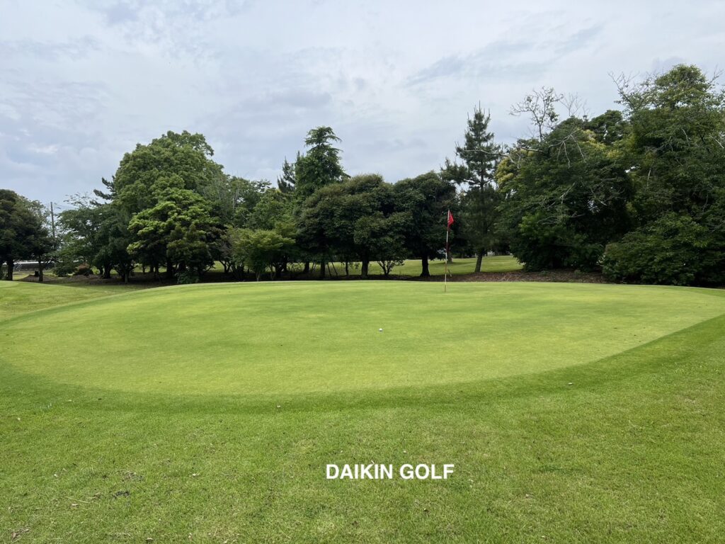 東洋ゴルフクラブのショートコース　NO.1グリーン