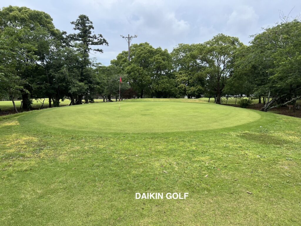 東洋ゴルフクラブのショートコース　NO.2グリーン